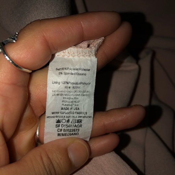 MYSTIC Shift Dress Flutter Sleeve Blush Pink Chic - Picture 7 of 11